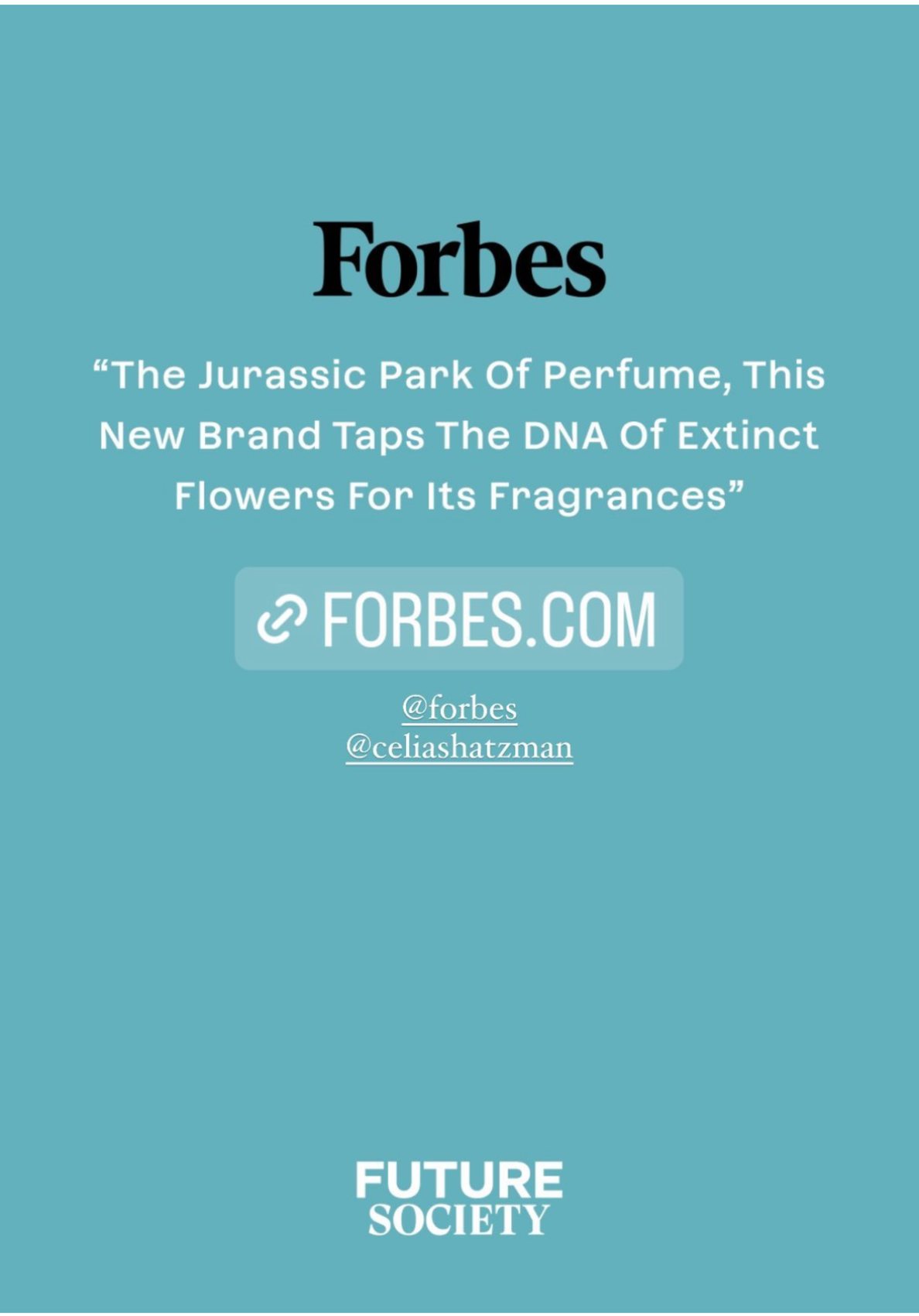 Forbes — The Jurassic Park of Perfume
