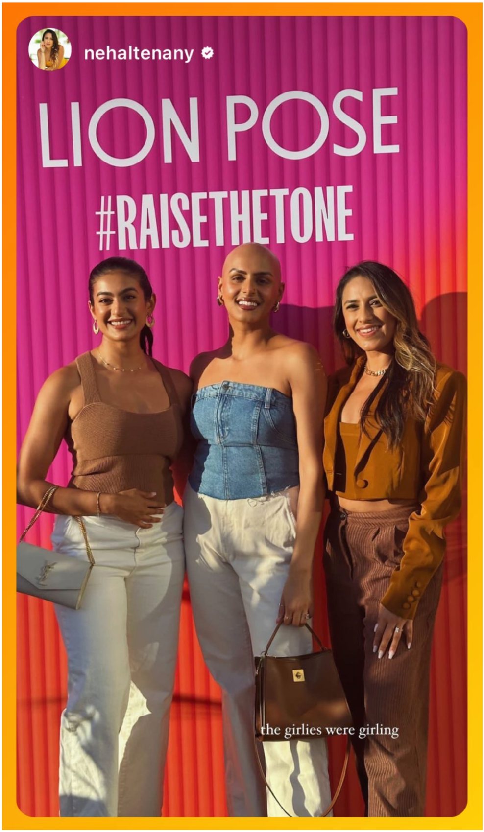 Guests striking the lion pose at the launch event