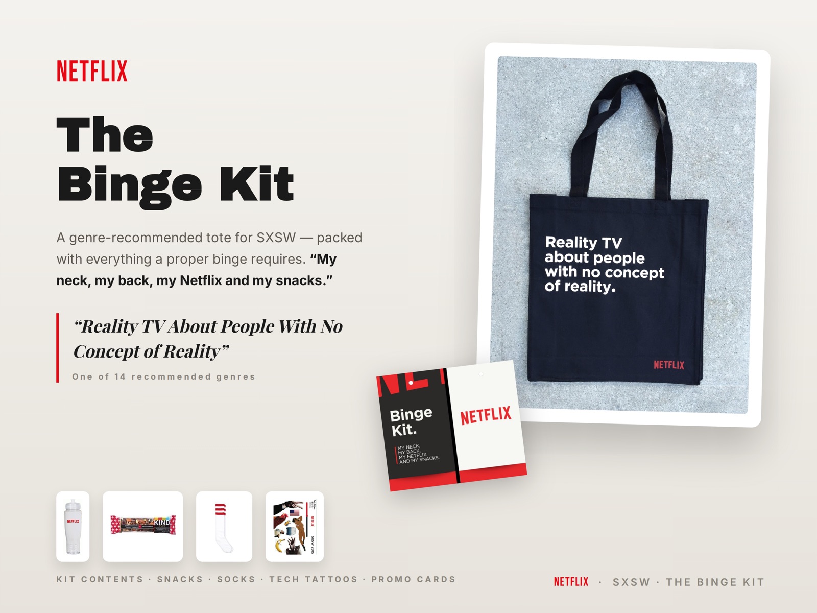 The SXSW Binge Kit tote